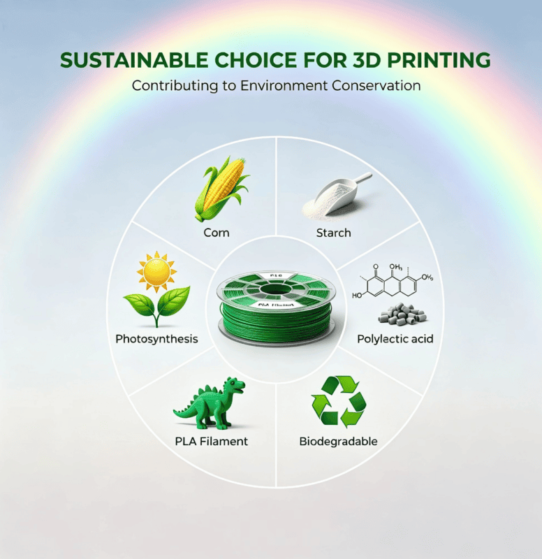 SUNDI3D PLA Filament Biodegradable 3D Printing Filament