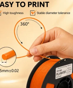 matte pla filament spool orange 1.75mm
